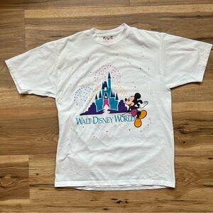 Vintage Walt Disney World Mickey Mouse T Shirt White Large
